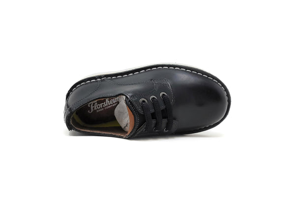 Florsheim Little Kids Navigator Dress Casual Plain Toe Oxford Black Charcoal Shoes