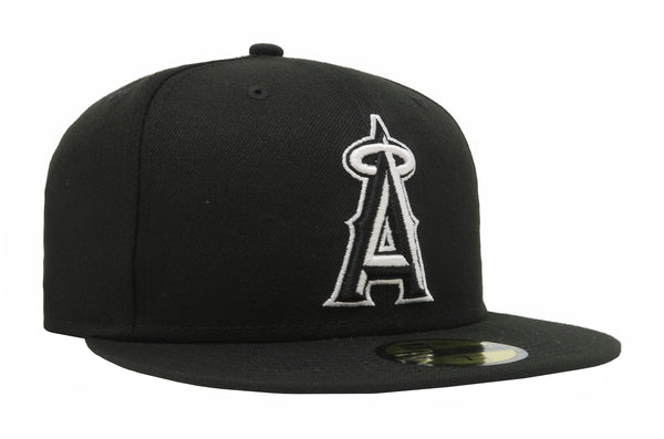 New Era Men MLB Fitted 59Fifty Los Angeles Angels Black Cap