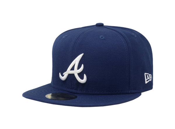 New Era Men MLB Fitted 59Fifty Atlanta Braves Royal Blue Cap