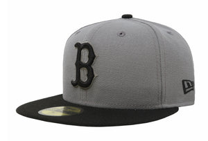 New Era Men MLB Fitted 59Fifty Boston Red Sox Grey/Black Cap