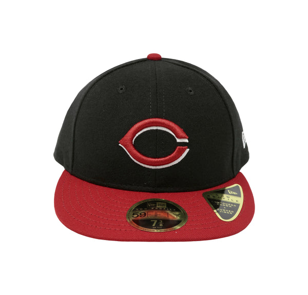 New Era Men MLB 59Fifty Low Profile Cincinnati Reds Black/Red Hat