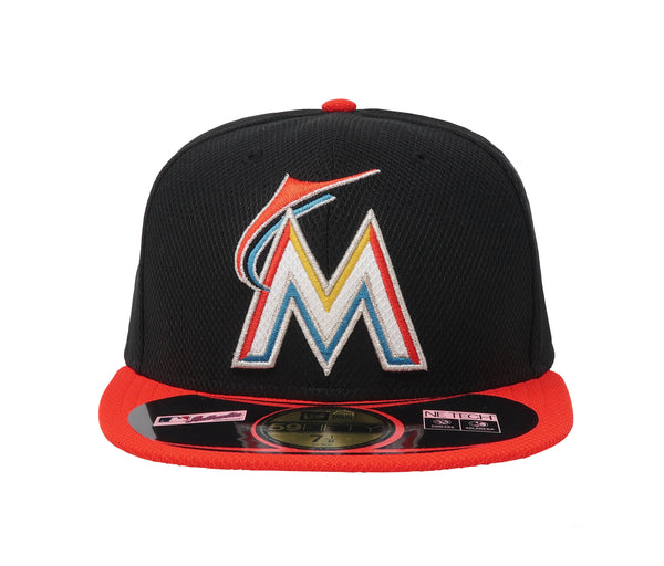 New Era 59Fifty Men's MLB Miami Marlins Black/Orange Fitted Cap
