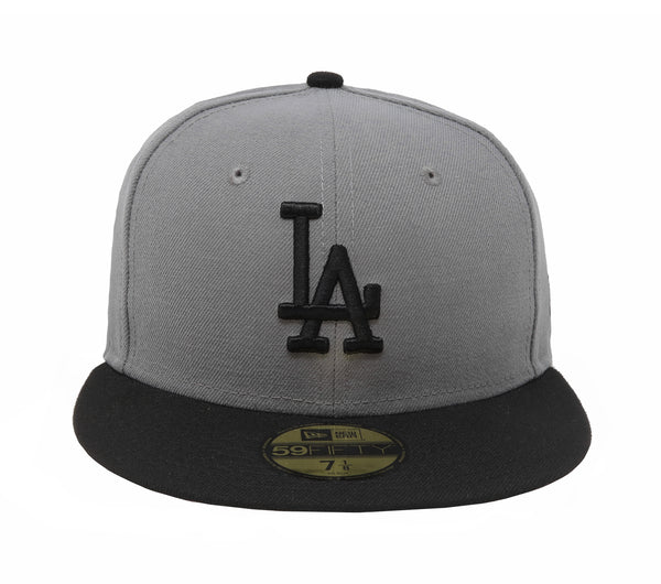 New Era 59Fifty Men's MLB Basic Los Angeles Dodgers Storm Grey/Black Fitted Cap