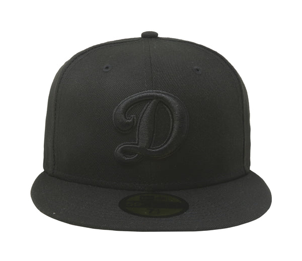 New Era 59Fifty Men's Los Angeles Dodgers Black on Black Fitted Cap
