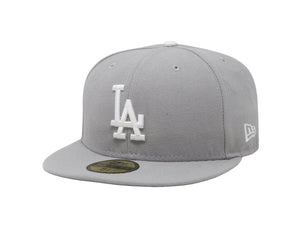 New Era 59Fifty Men's MLB Basic Los Angeles Dodgers Grey Fitted Cap