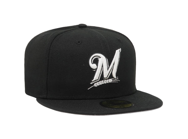 New Era 59Fifty Men's MLB Basic Milwaukee Brewers Black Fitted Cap