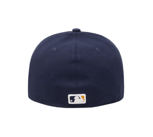 New Era 59Fifty Men's Milwaukee Brewers "glove" Low Profile Navy Fitted Cap