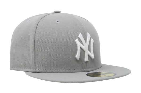 New Era 59Fifty Men MLB Basic New York Yankees Grey Fitted Cap