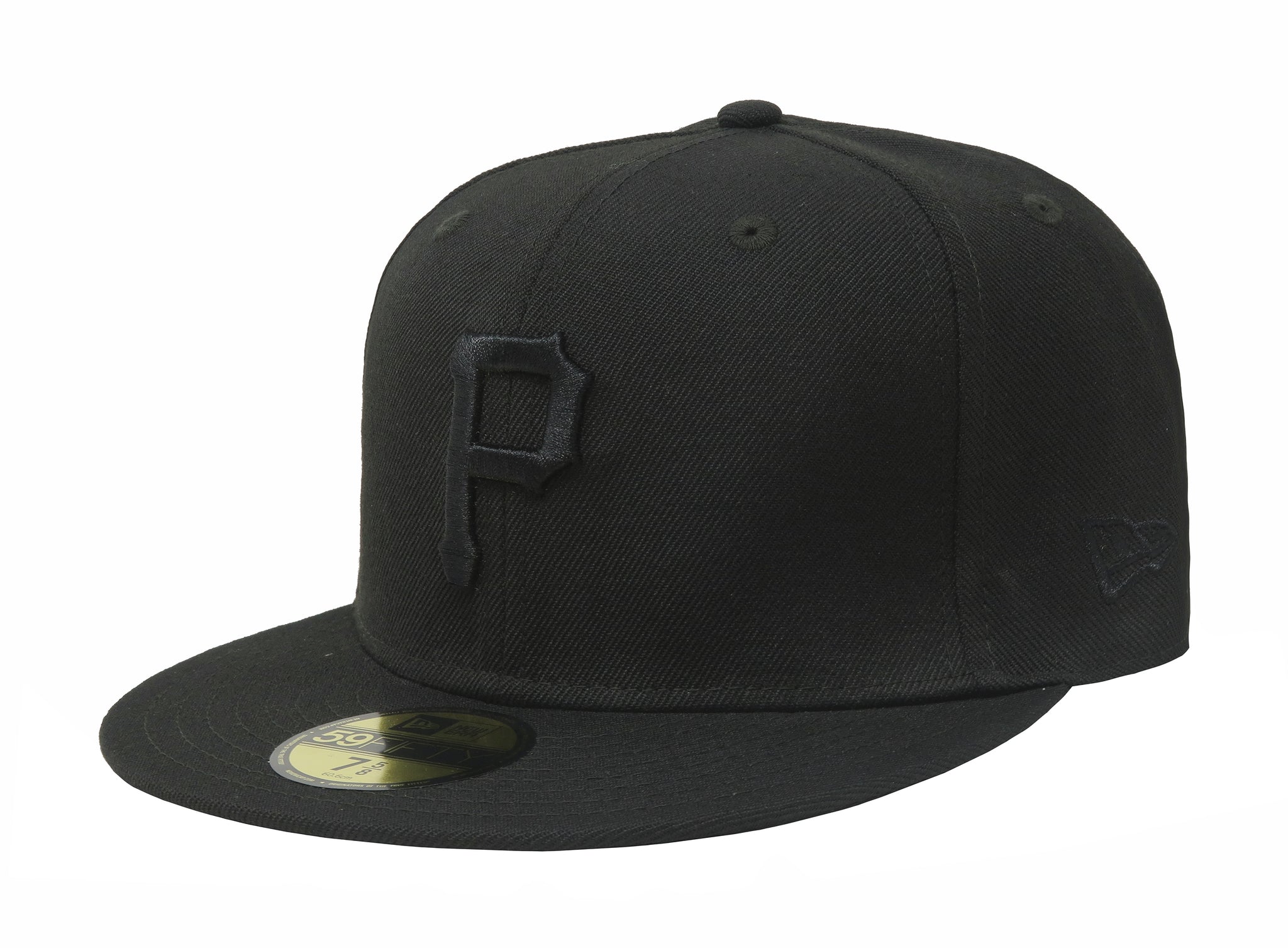 New Era 59Fifty Men's Pittsburgh Pirates Black On Black Fitted Cap