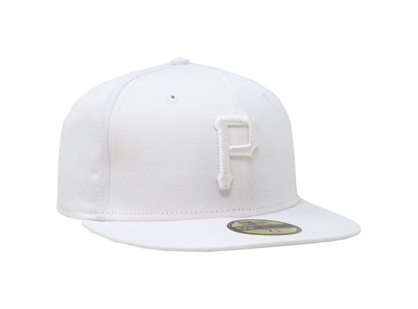 New Era 59Fifty Men's Pittsburgh Pirates White On White Fitted Cap