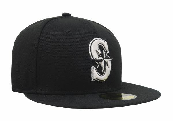 New Era 59Fifty Men's MLB Basic Seattle Mariners Black Fitted Cap