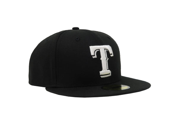 New Era 59Fifty Men's MLB Basic Texas Rangers Black Fitted Cap
