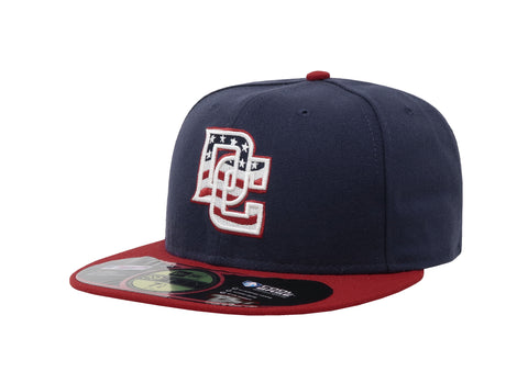 New Era 59Fifty Men's MLB Washington Nationals "dc" Navy Fitted Cap