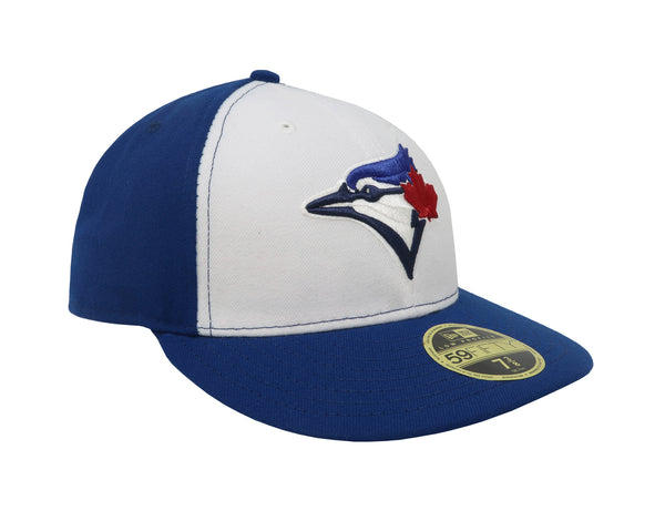 New Era 59Fifty Men Toronto Blue Jays Low Profile White/Royal Blue Fitted Hat