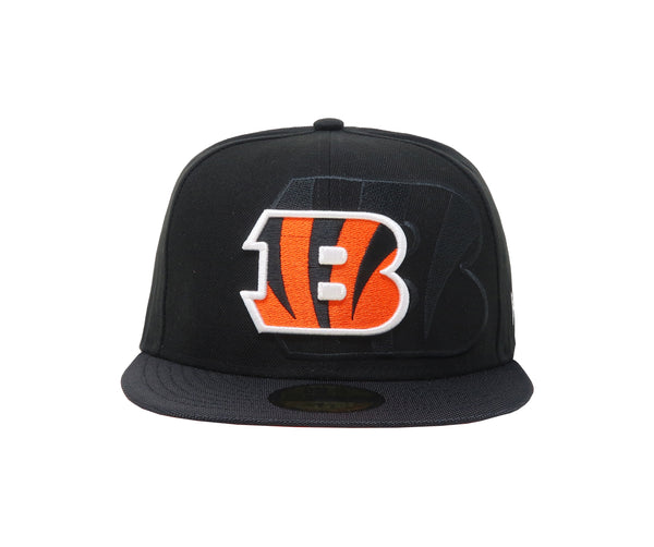 5950 59FIFTY new era nfl men fitted cincinnati bengals black orange cap hat national football league front