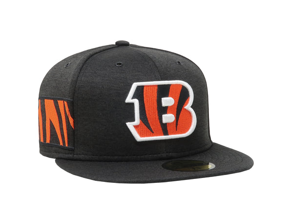 5950 59FIFTY new era nfl men fitted cincinnati bengals black orange cap hat national football league front side right