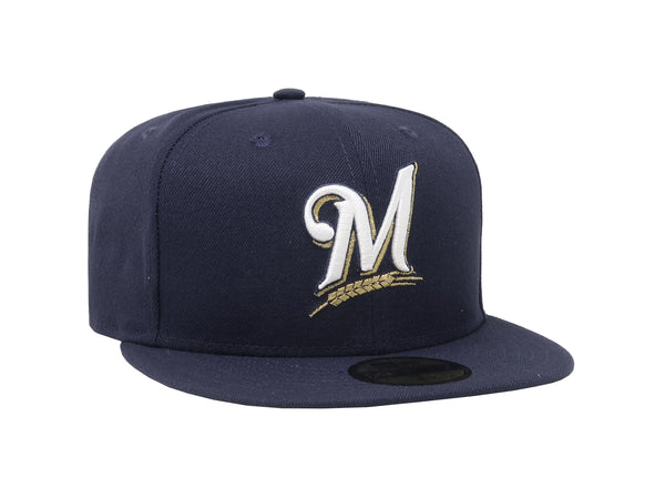New Era 59Fifty Men's Milwaukee Brewers Navy Fitted Game Cap