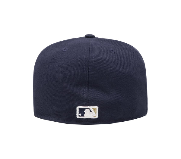 New Era 59Fifty Men's Milwaukee Brewers Navy Fitted Game Cap
