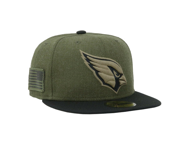 New Era 59Fifty Men's Arizona Cardinals Salute To Service Green Fitted Cap