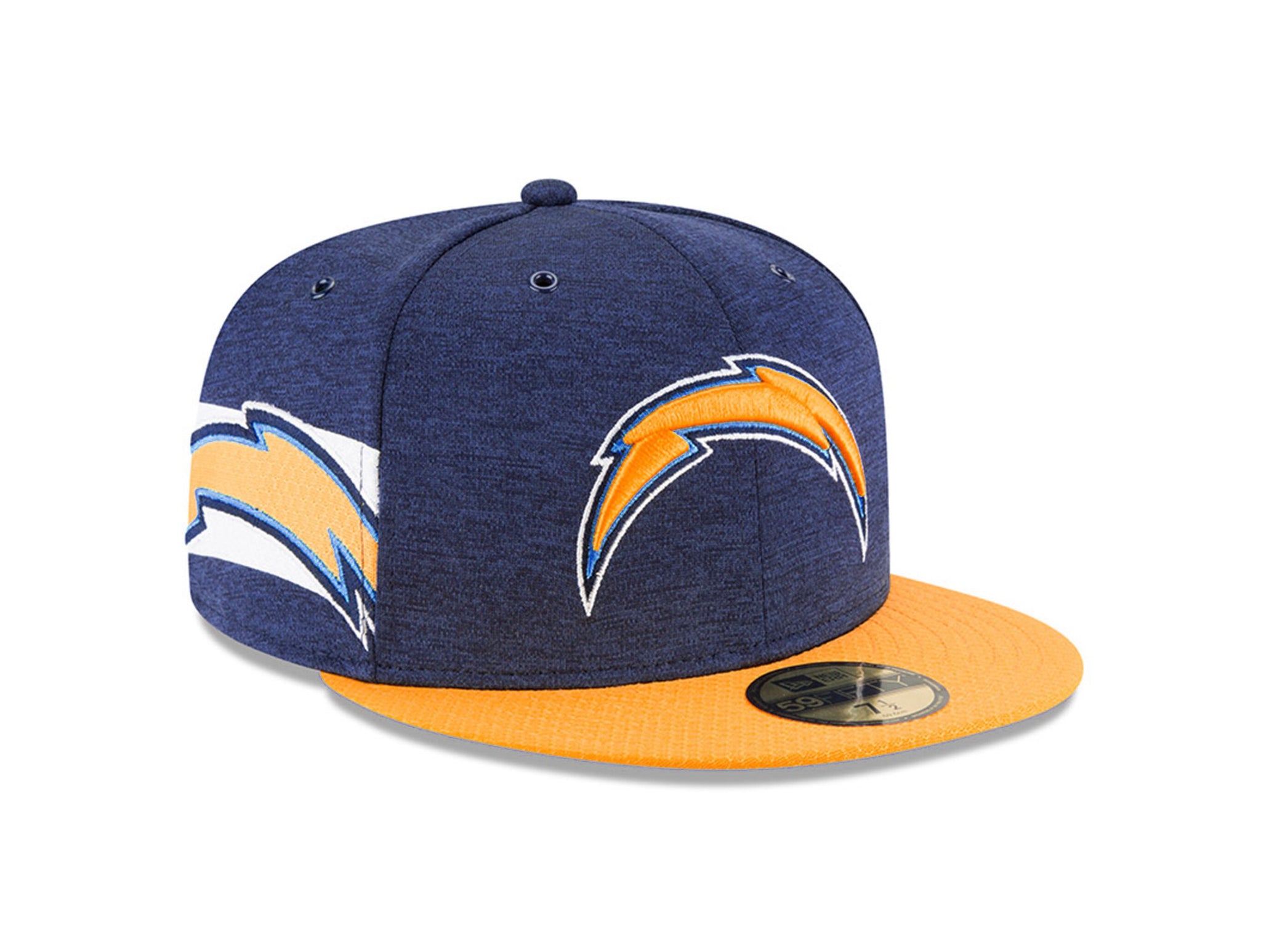 New Era 59Fifty Men's Los Angeles Chargers Sky Navy/Yellow Fitted Size Cap