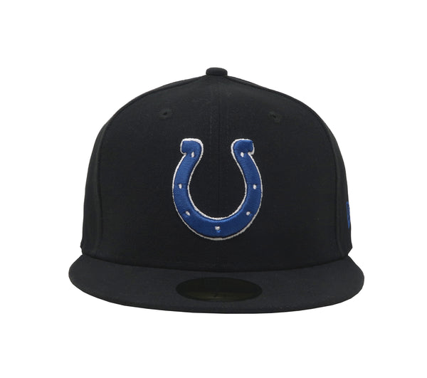 New Era 59Fifty Men NFL Indianapolis Colts Black Fitted Size Cap