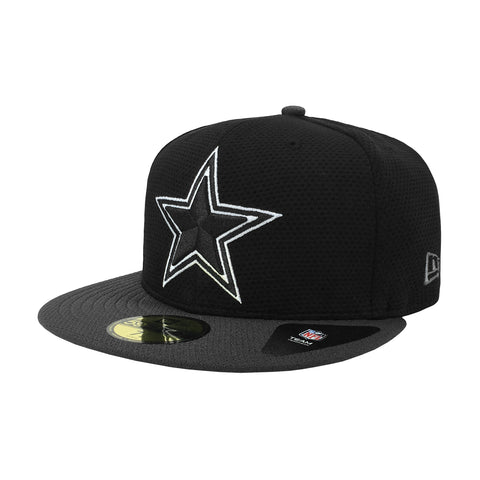 New Era Men 59Fifty Dallas Cowboys Team Basic Black Charcoal Hat