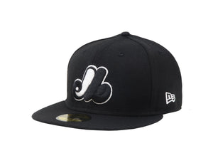 New Era 59Fifty Men's Montreal Expos Coop "M" Black Fitted Size Cap