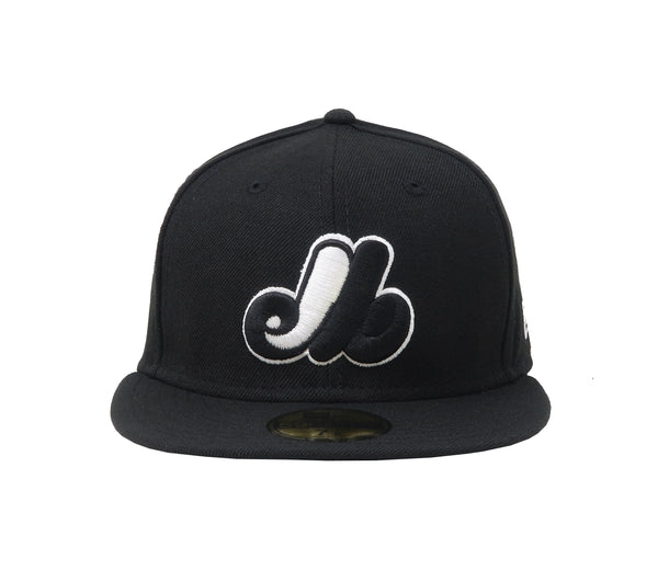 New Era 59Fifty Men's Montreal Expos Coop "M" Black Fitted Size Cap