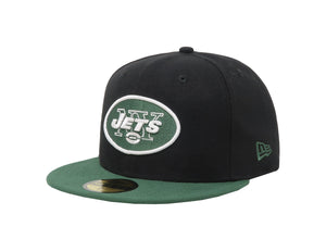 New Era 59Fifty Men's NFL New York Jets Black/Green Fitted Cap
