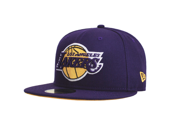 New Era 59Fifty Men's Los Angeles Lakers Kobe Bryant #24 Ball Dark Purple Fitted Cap