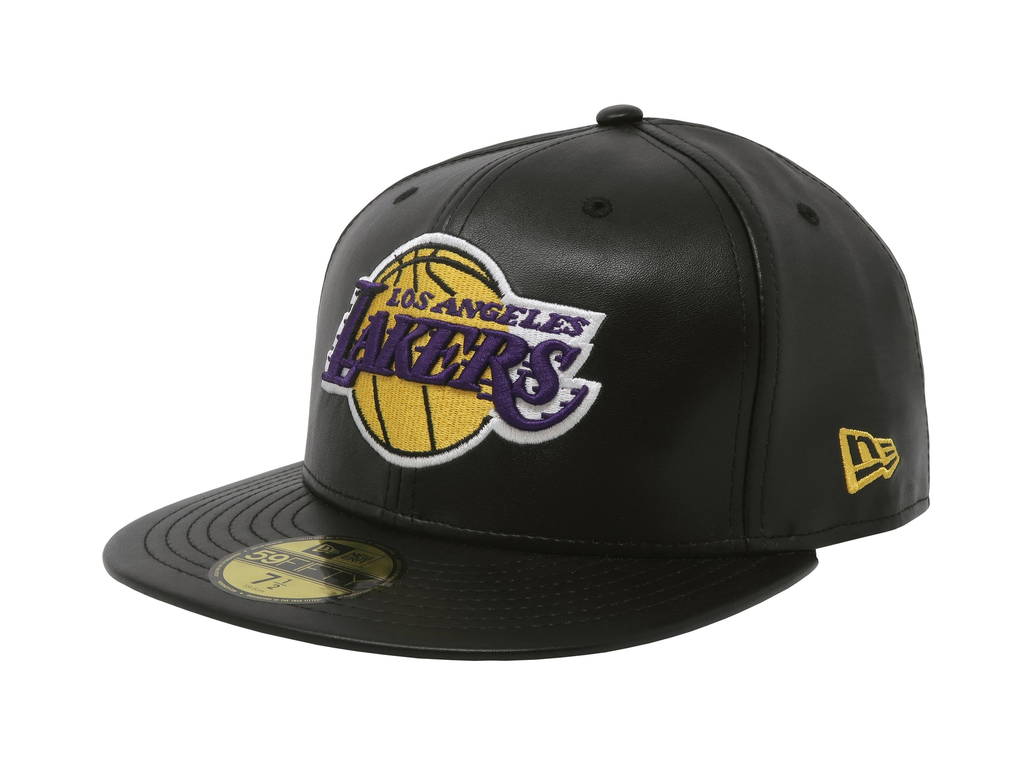 lakers black and yellow hat