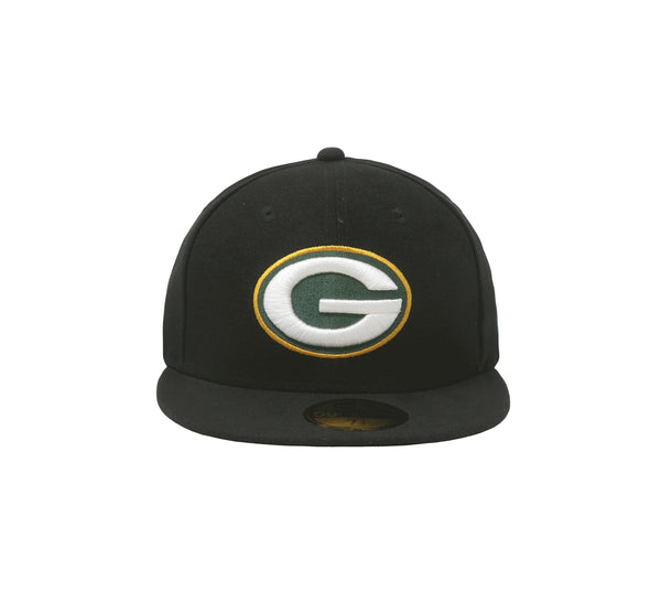 New Era 59Fifty Men's Green Bay Packers Black Fitted Cap