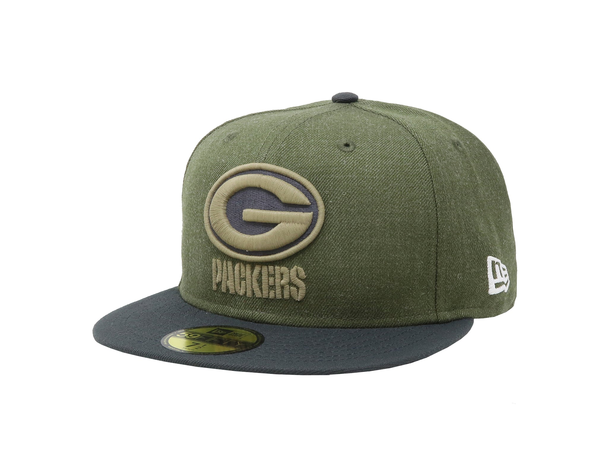 New Era Green Bay Packers Salute to Service 59FIFTY Fitted Cap - Green 7 1/4