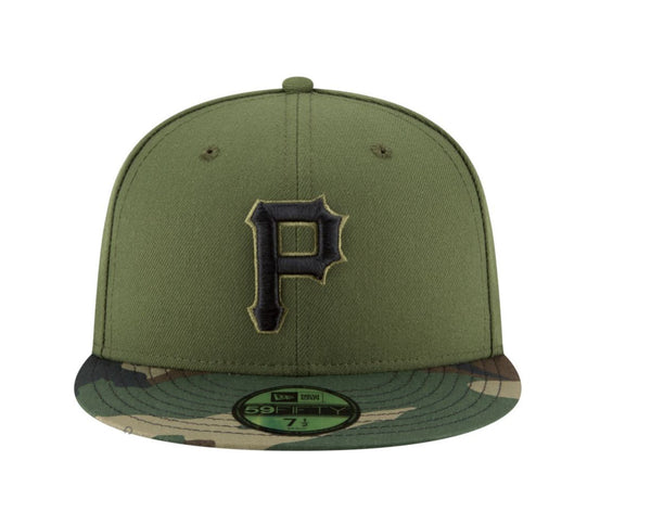 New Era 59Fifty Men's Pittsburgh Pirates Dark Green/Cano Fitted Cap