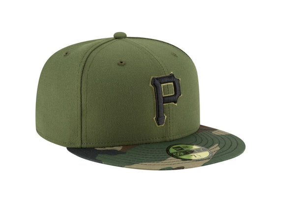 New Era 59Fifty Men's Pittsburgh Pirates Dark Green/Cano Fitted Cap
