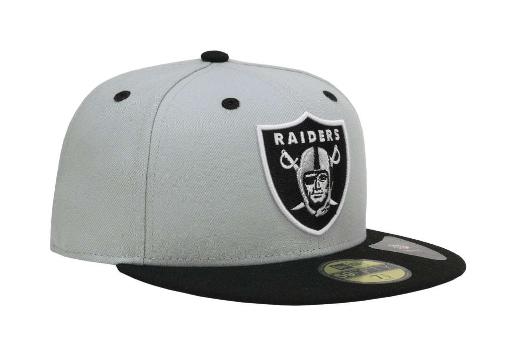 Las Vegas Raiders EST HEATHER SIDE-PATCH Grey-Black Fitted Hat