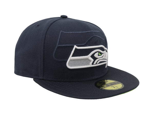 New Era 59Fifty Men's NFL Team Seattle Seahawks Navy Fitted Cap
