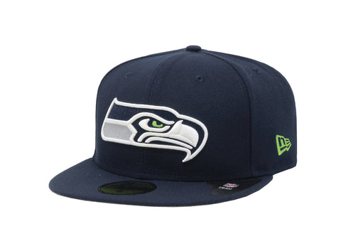 New Era 59Fifty Men's Team Seattle Seahawks Navy Fitted Cap