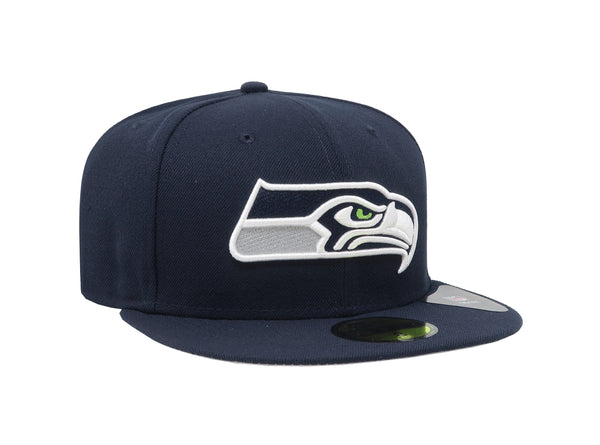 New Era 59Fifty Men's Team Seattle Seahawks Navy Fitted Cap