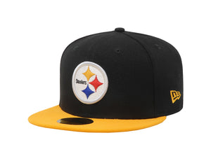 Men's New Era Black/Gold Pittsburgh Steelers Wordmark Flow 9FIFTY Snapback  Hat - OSFA 