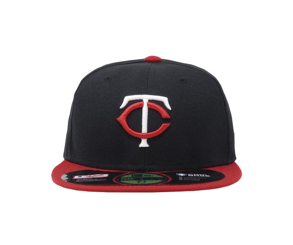New Era 59Fifty Men's Minnesota Twins Navy/Red Fitted Cap