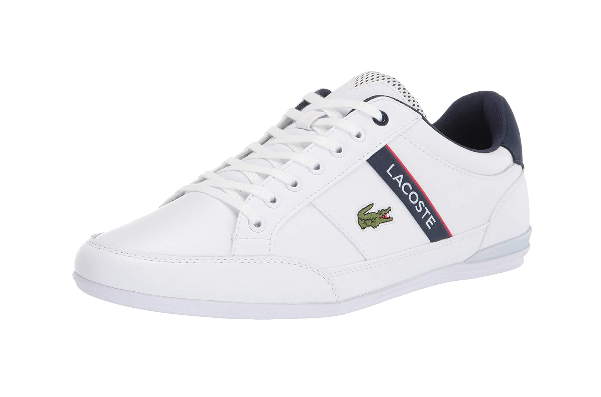 Lacoste Men's Chaymon Leather White/Navy Shoes