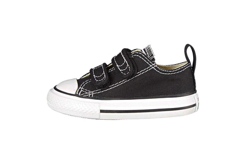 Converse All Star Black/White Low Top 2-Strap Toddler Shoes