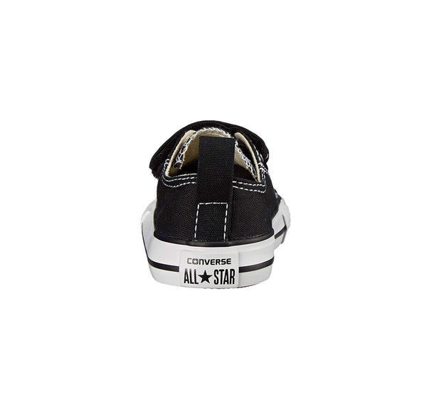 Converse All Star Black/White Low Top 2-Strap Toddler Shoes