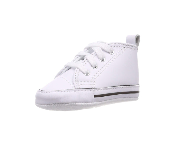 Converse First Star White Leather Hi Top Crib Shoes