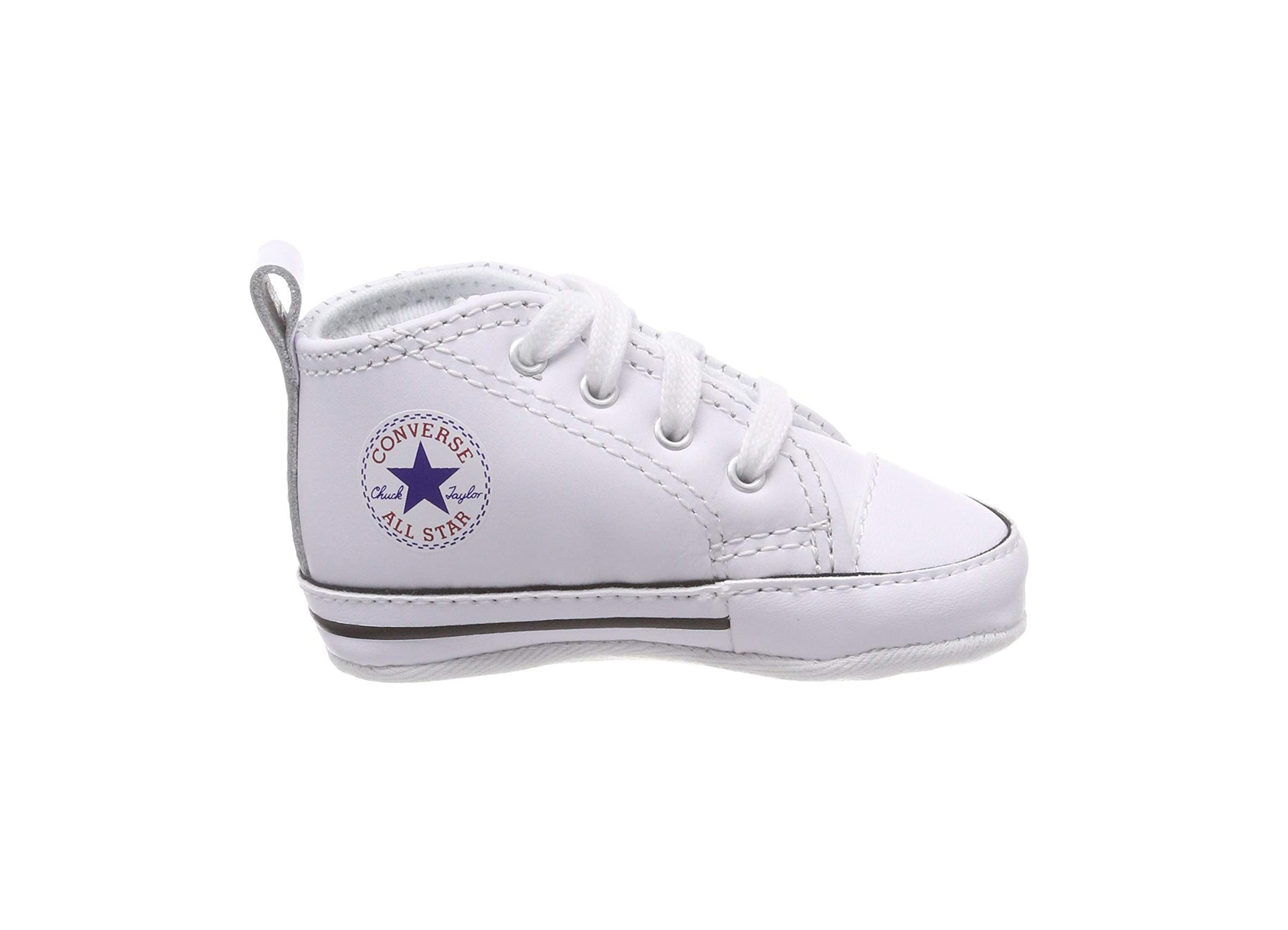 Converse First Star White Leather Hi Top Crib Shoes