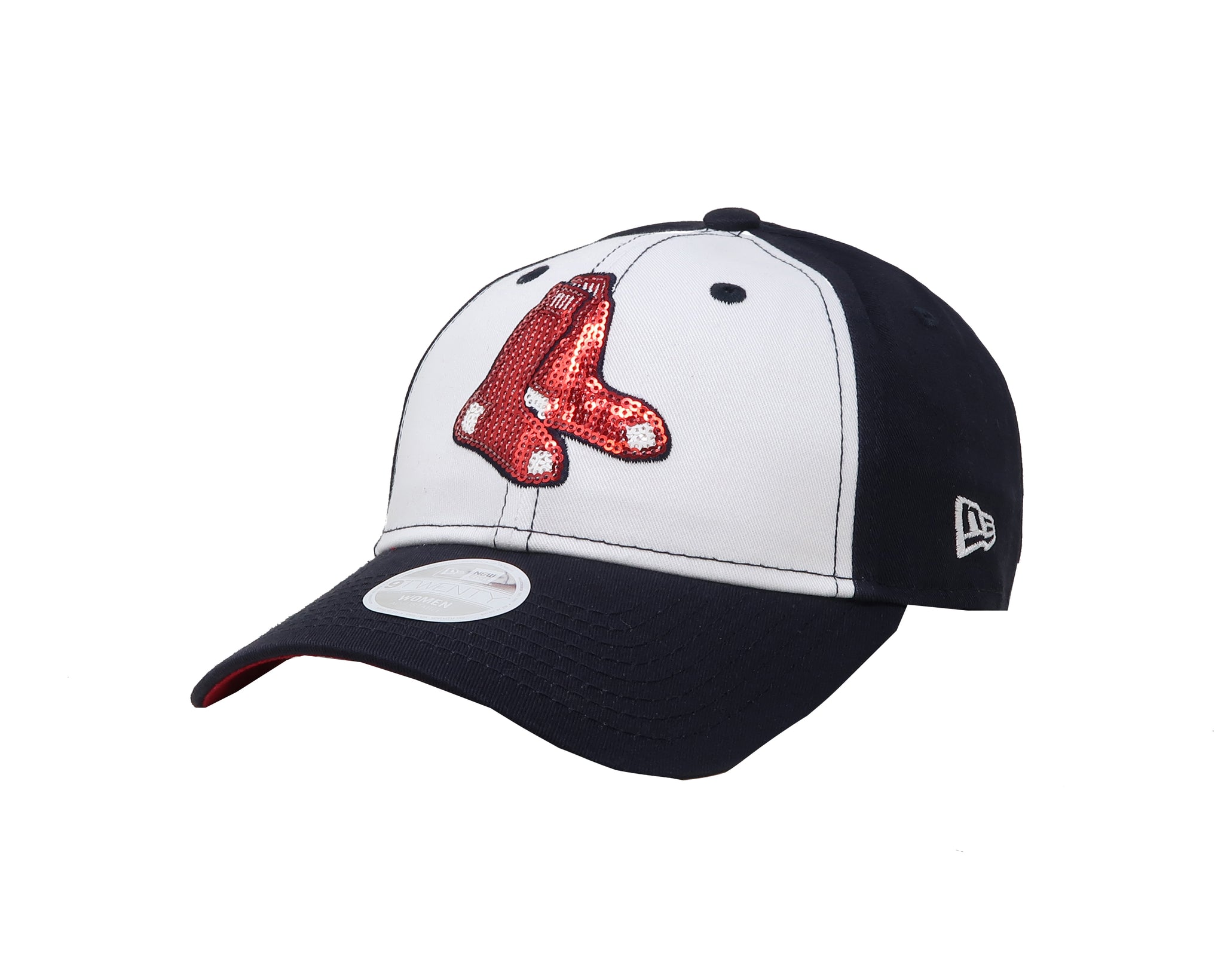 New Era 9Twenty Womens Boston Red Sox Adjustable White/Navy Hat