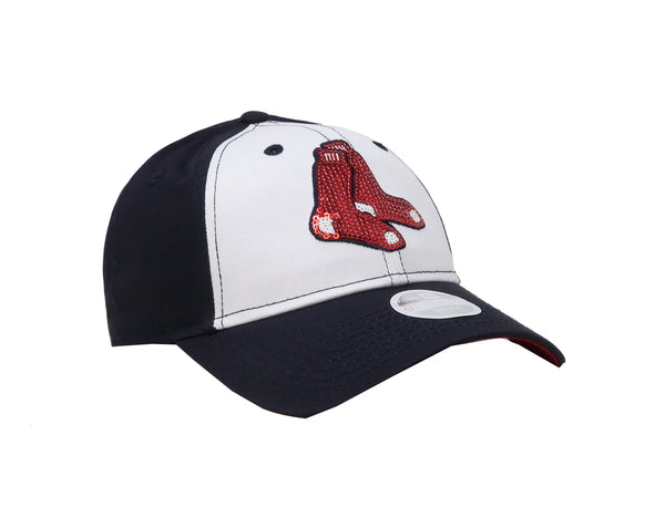 New Era 9Twenty Womens Boston Red Sox Adjustable White/Navy Hat