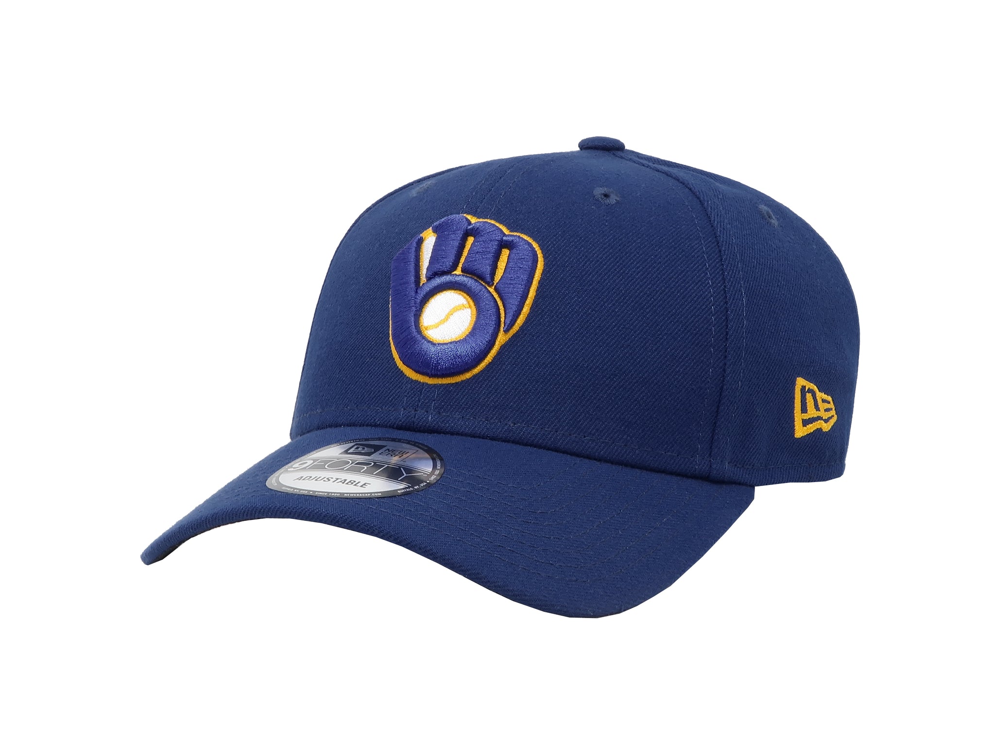 New Era 9Forty Men's Milwaukee Brewers 'glove" Royal Blue Adjustable Cap