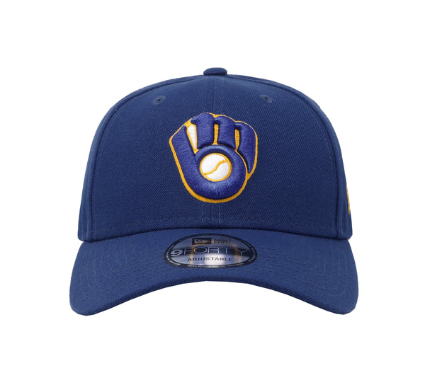 New Era 9Forty Men's Milwaukee Brewers 'glove" Royal Blue Adjustable Cap